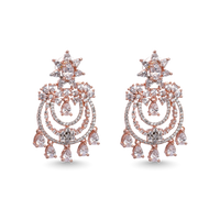 Drips of Diamond | Rose Rhapsody | Luxury CZ Crystal Earring