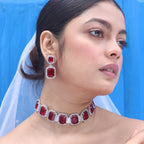 Engraved Gem | Luxury CZ Crystal Necklace Set