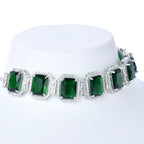 Engraved Gem | Luxury CZ Crystal Necklace Set