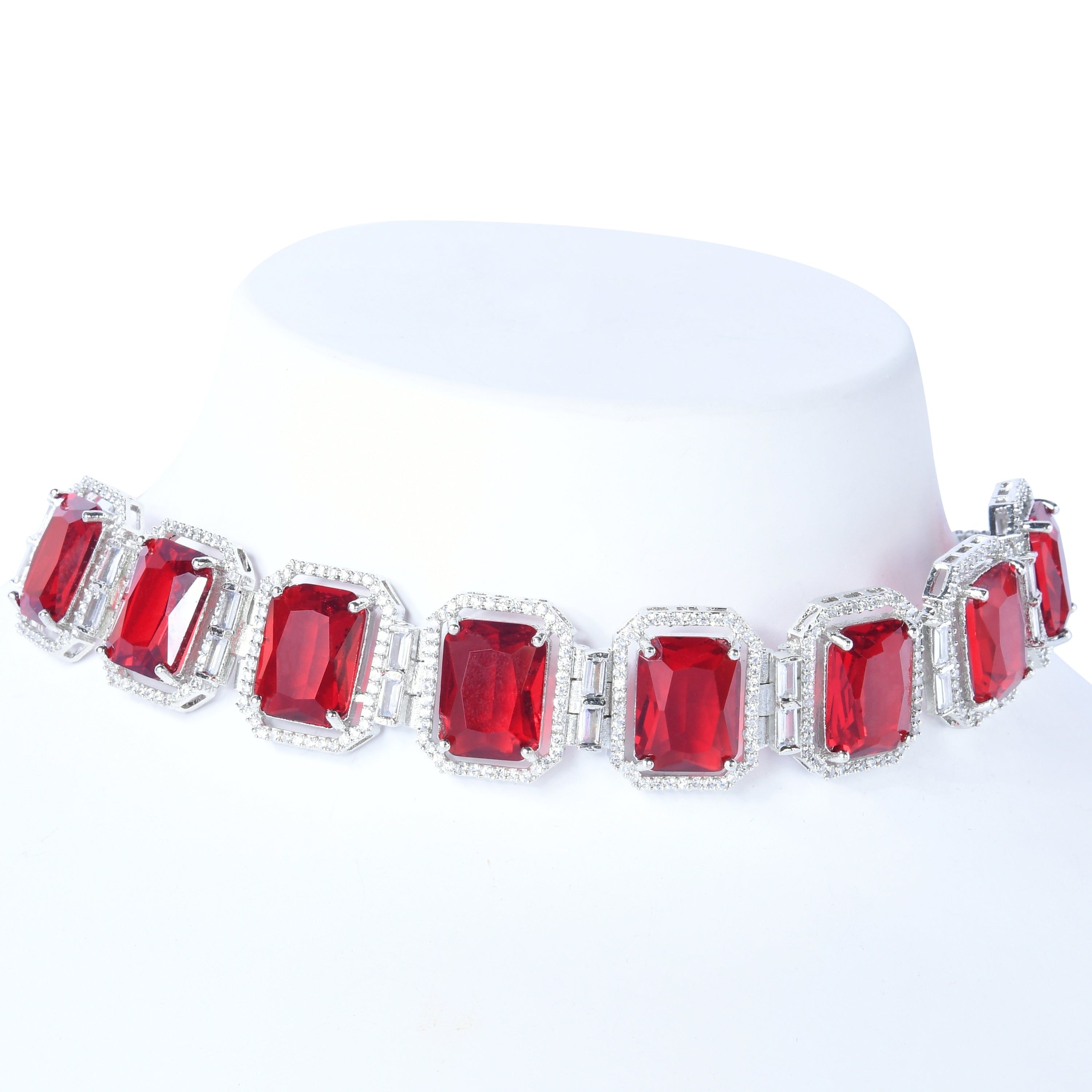 Engraved Gem | Luxury CZ Crystal Necklace Set