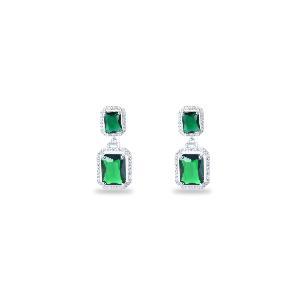 Engraved Gem | Luxury CZ Crystal Necklace Set