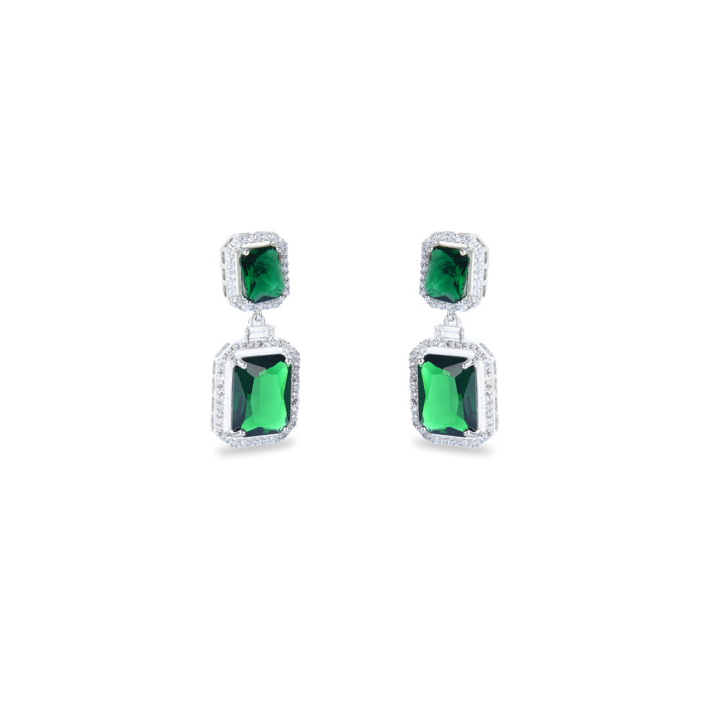 Engraved Gem | Luxury CZ Crystal Necklace Set