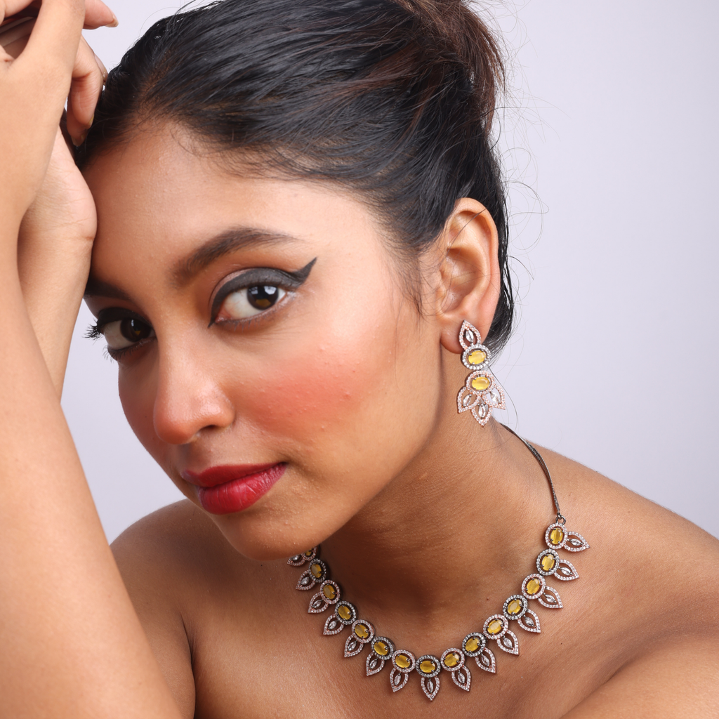 Eclipse Seraph | Luxury CZ Crystal Necklace Set