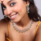 Emerald Age Drop | Premium CZ Crystal Necklace Set