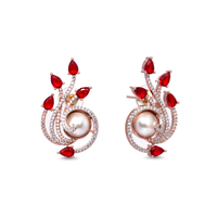 Enigma | Garnet | Luxury CZ Crystal Earring
