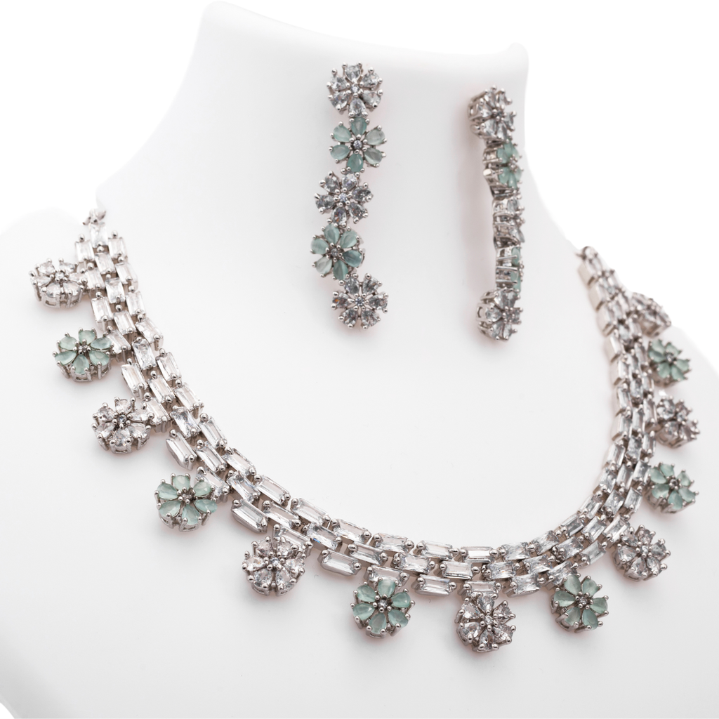 Lunar Cross | Premium CZ Crystal Necklace Set