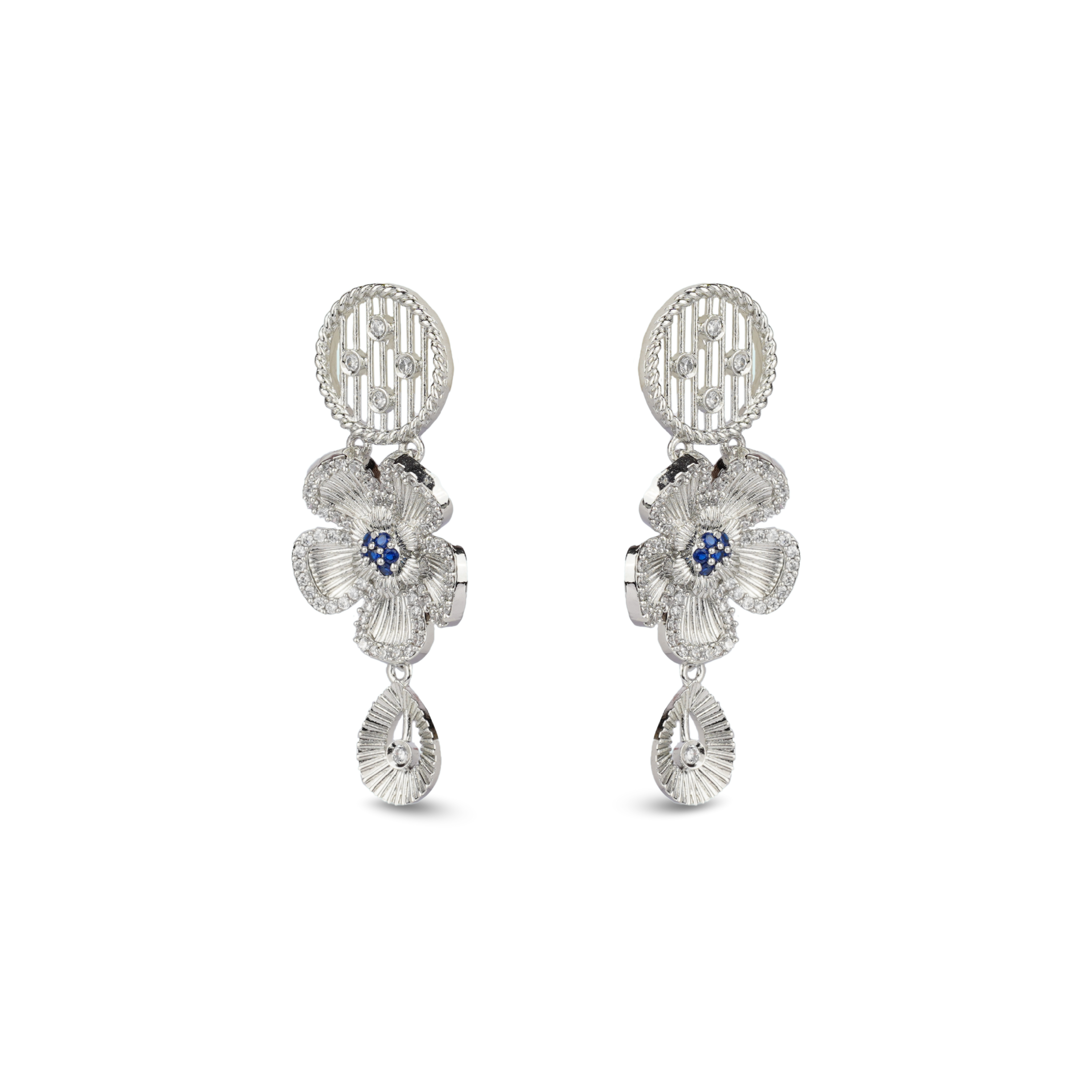 Floral Mist | Premium CZ Crystal Necklace Set