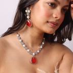 Flashy Pearl | Signature Doublet CZ Crystal Necklace Set