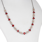 Fresh Strings | Garnet | Premium CZ Crystal Necklace