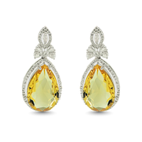 Galactic | Citrine | Luxury CZ Crystal Earring