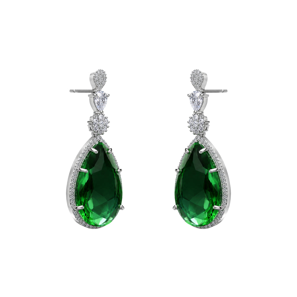 Lumimagic | Emerald | Premium CZ Crystal Earring