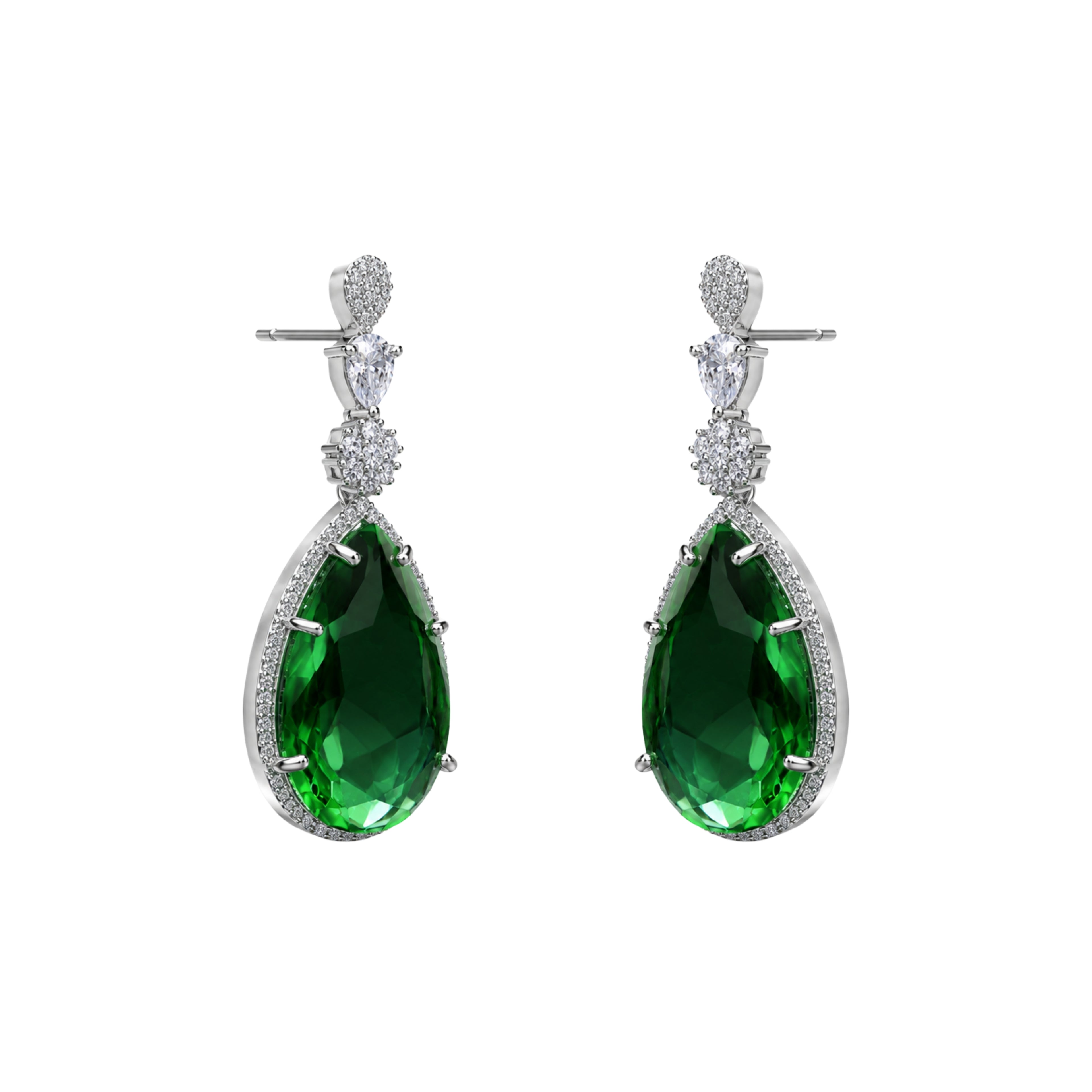 Lumimagic | Emerald | Premium CZ Crystal Earring