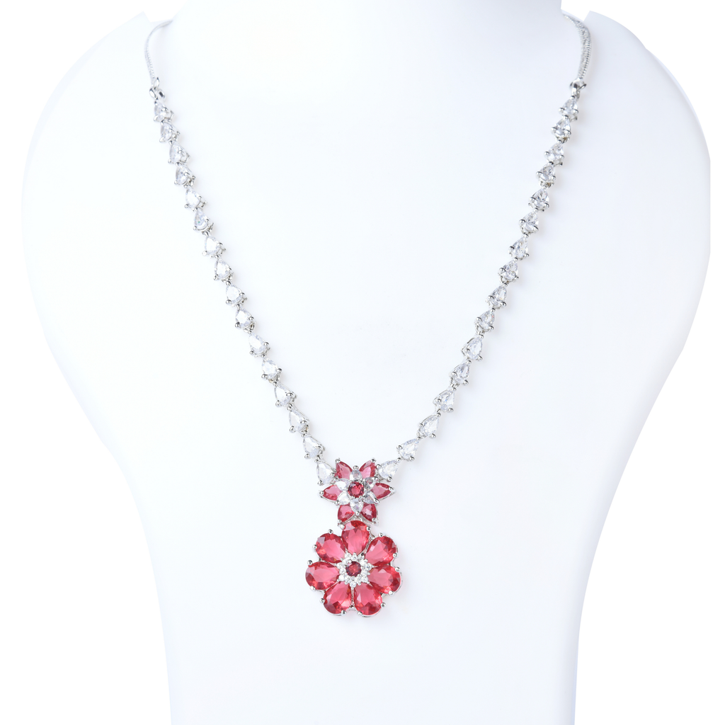 Garnet Lane | Premium CZ Crystal Necklace Set