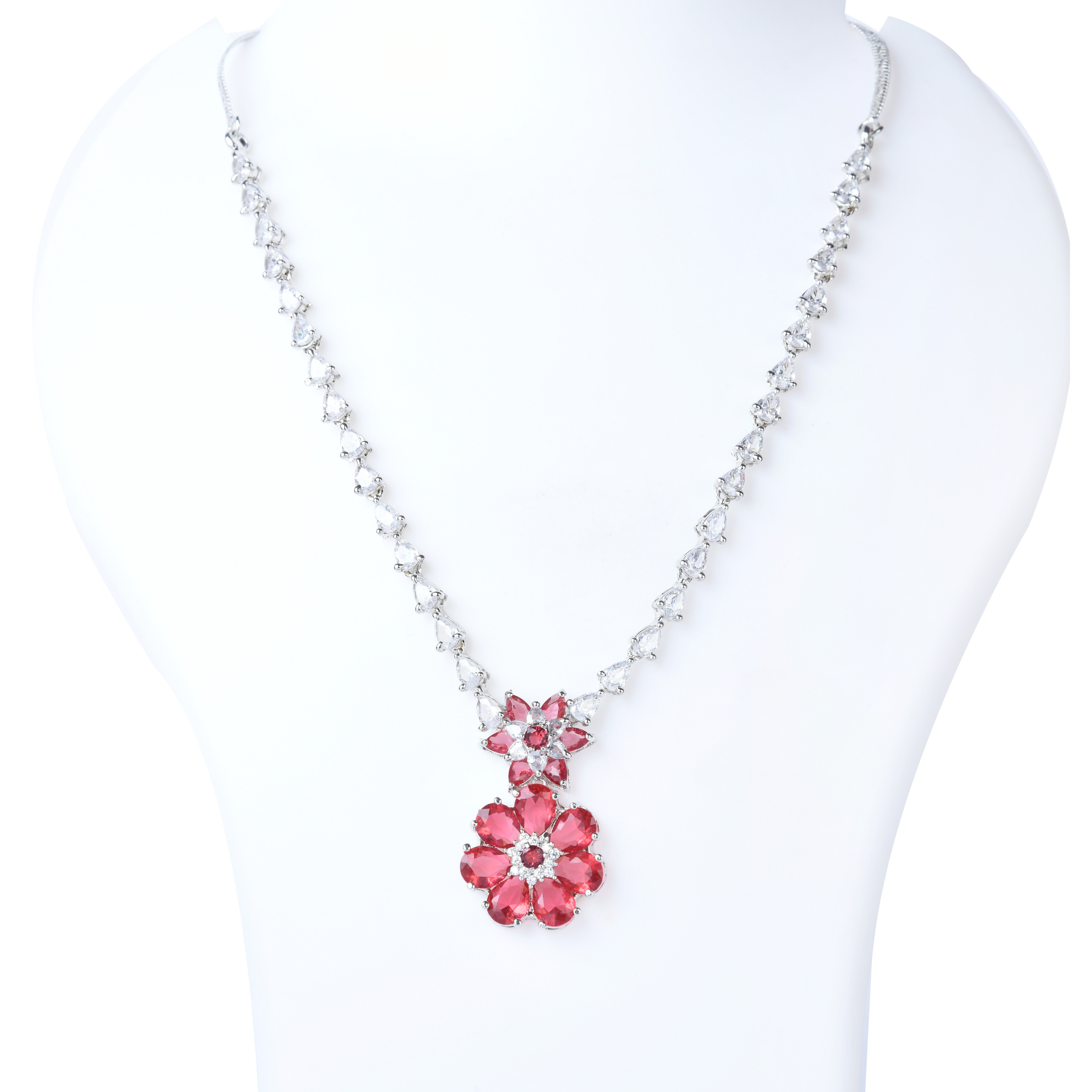 Garnet Lane | Premium CZ Crystal Necklace Set