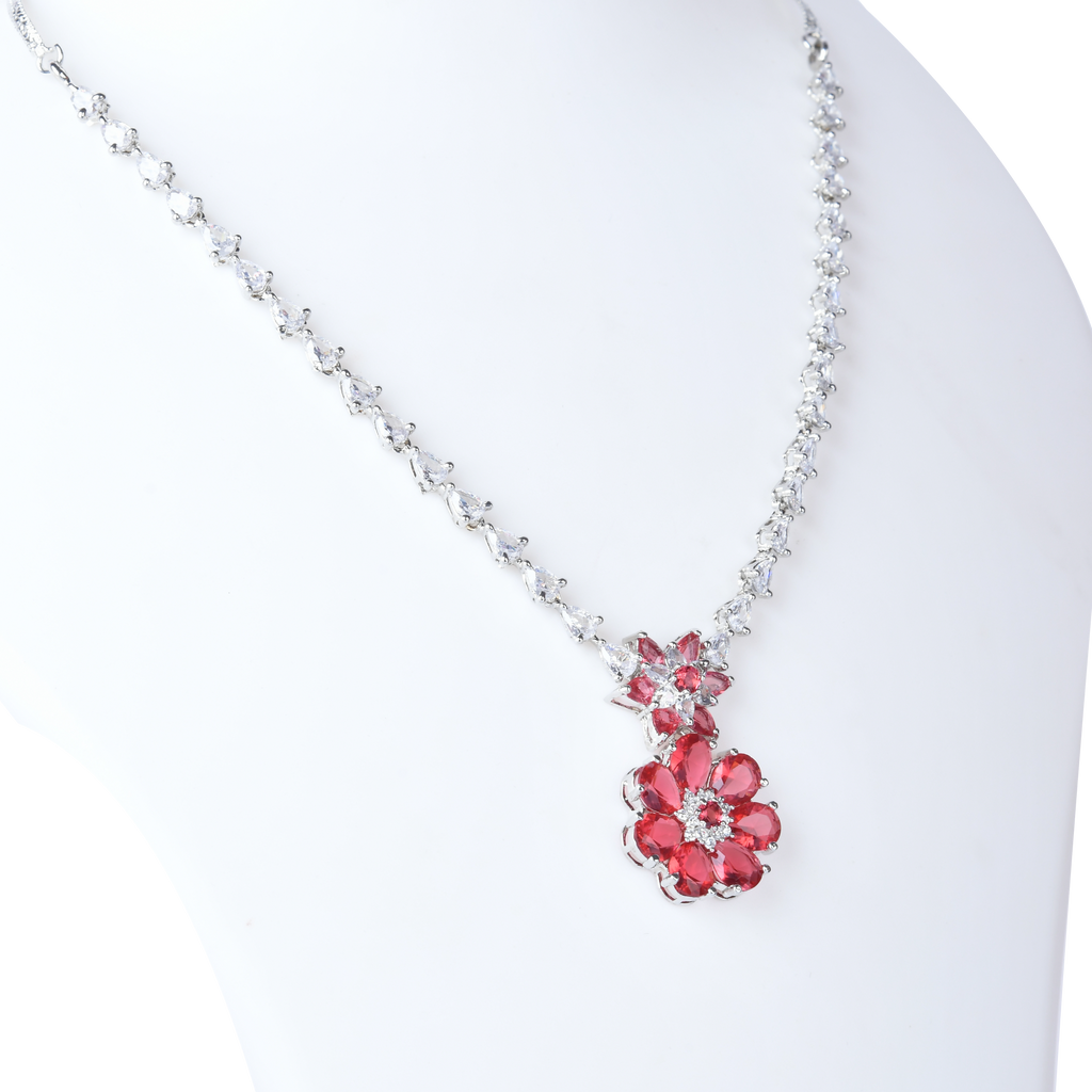 Garnet Lane | Premium CZ Crystal Necklace Set