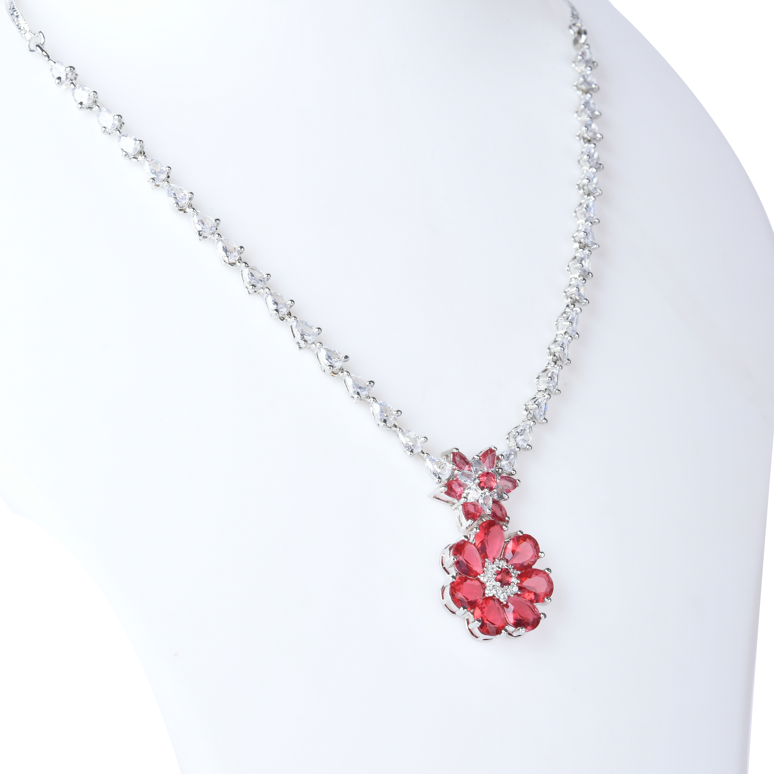Garnet Lane | Premium CZ Crystal Necklace Set