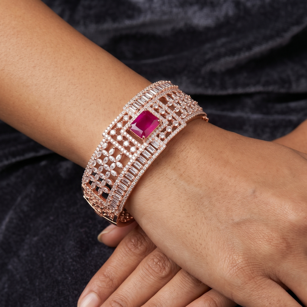 Love Knot | Ruby | Signature CZ Bracelet