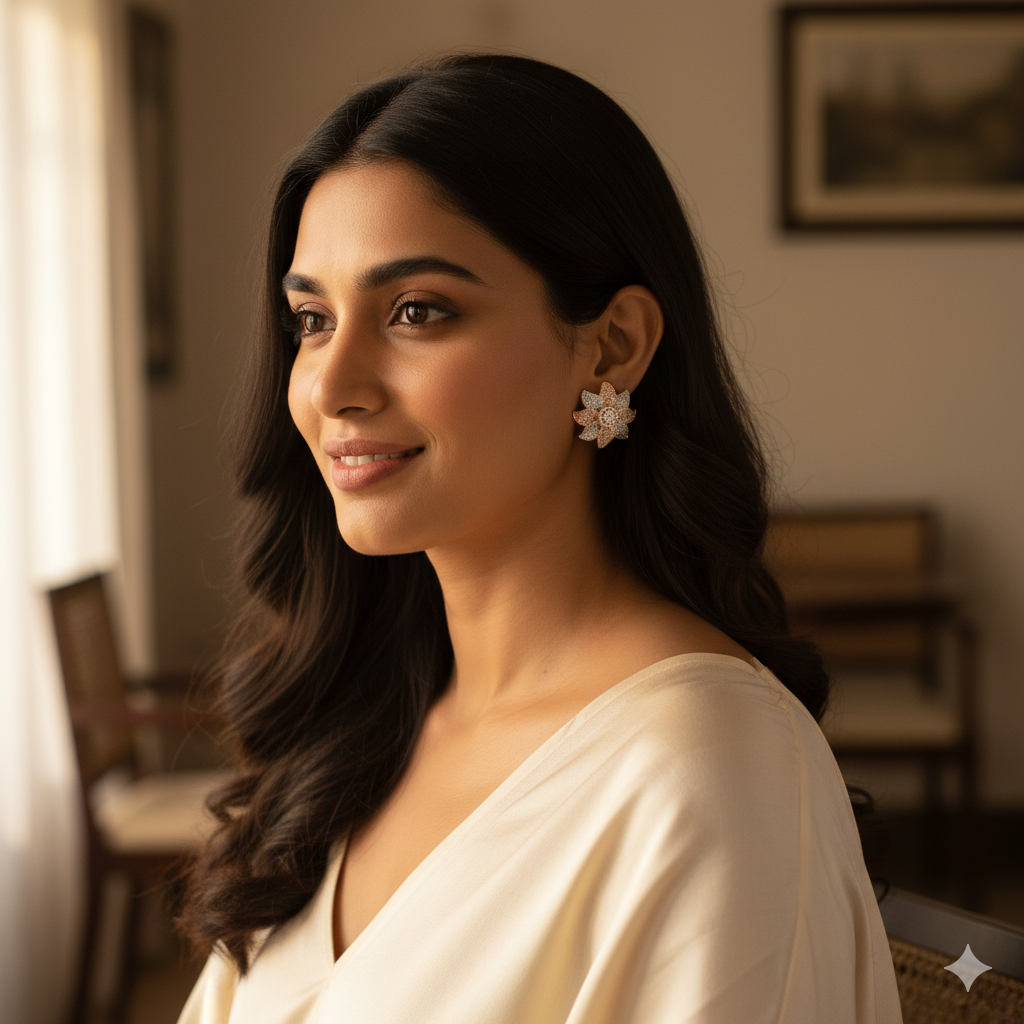 Sunflower Marvel | Premium CZ Crystal Earrings