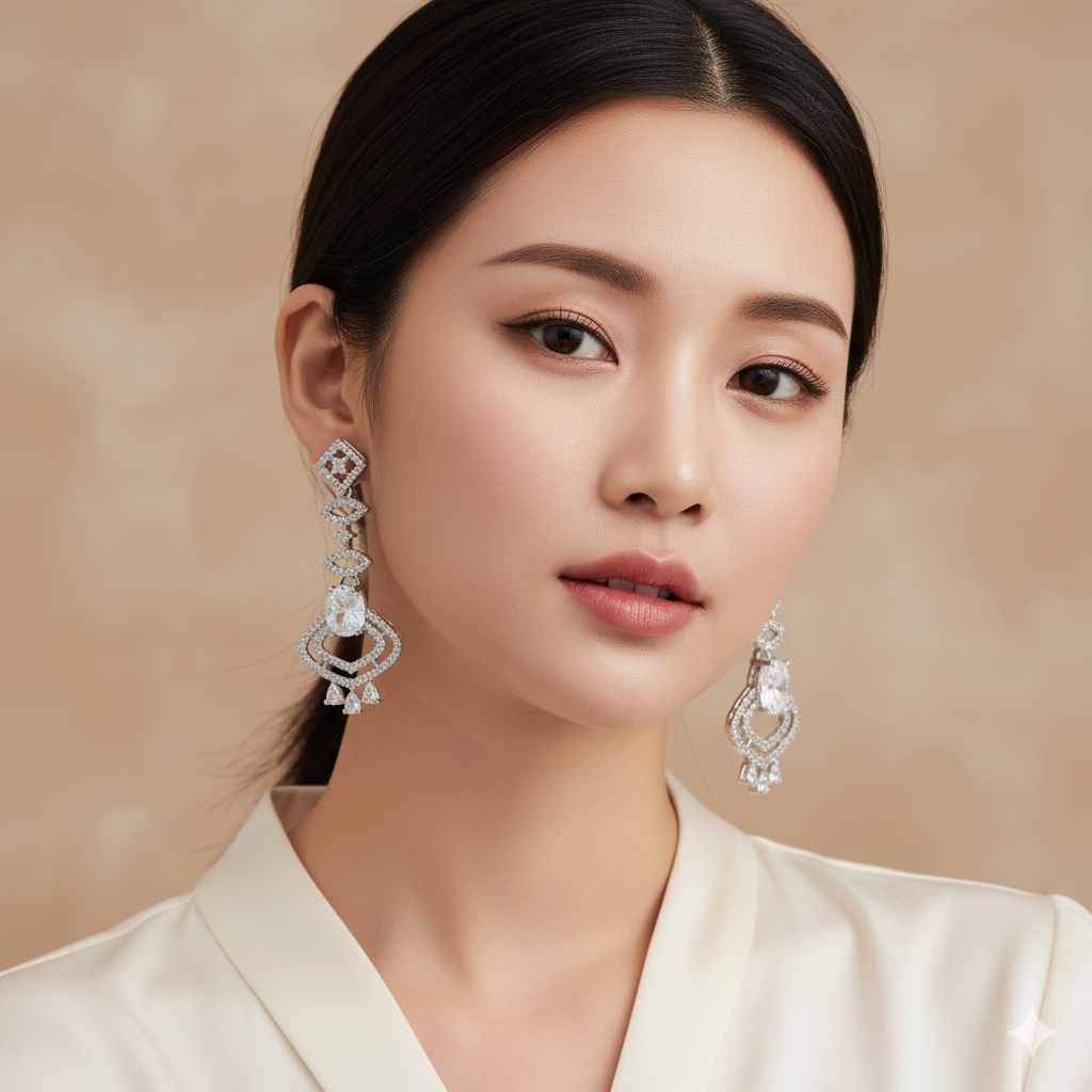 Luxe Zirconian Charms | Premium CZ Crystal Earring