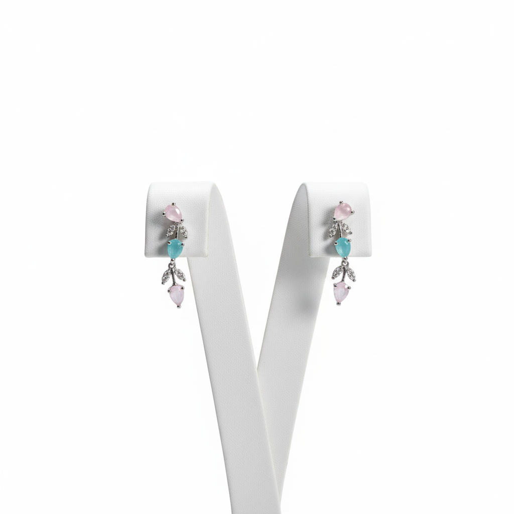 Glided Petal | Premium CZ Crystal Necklace Set