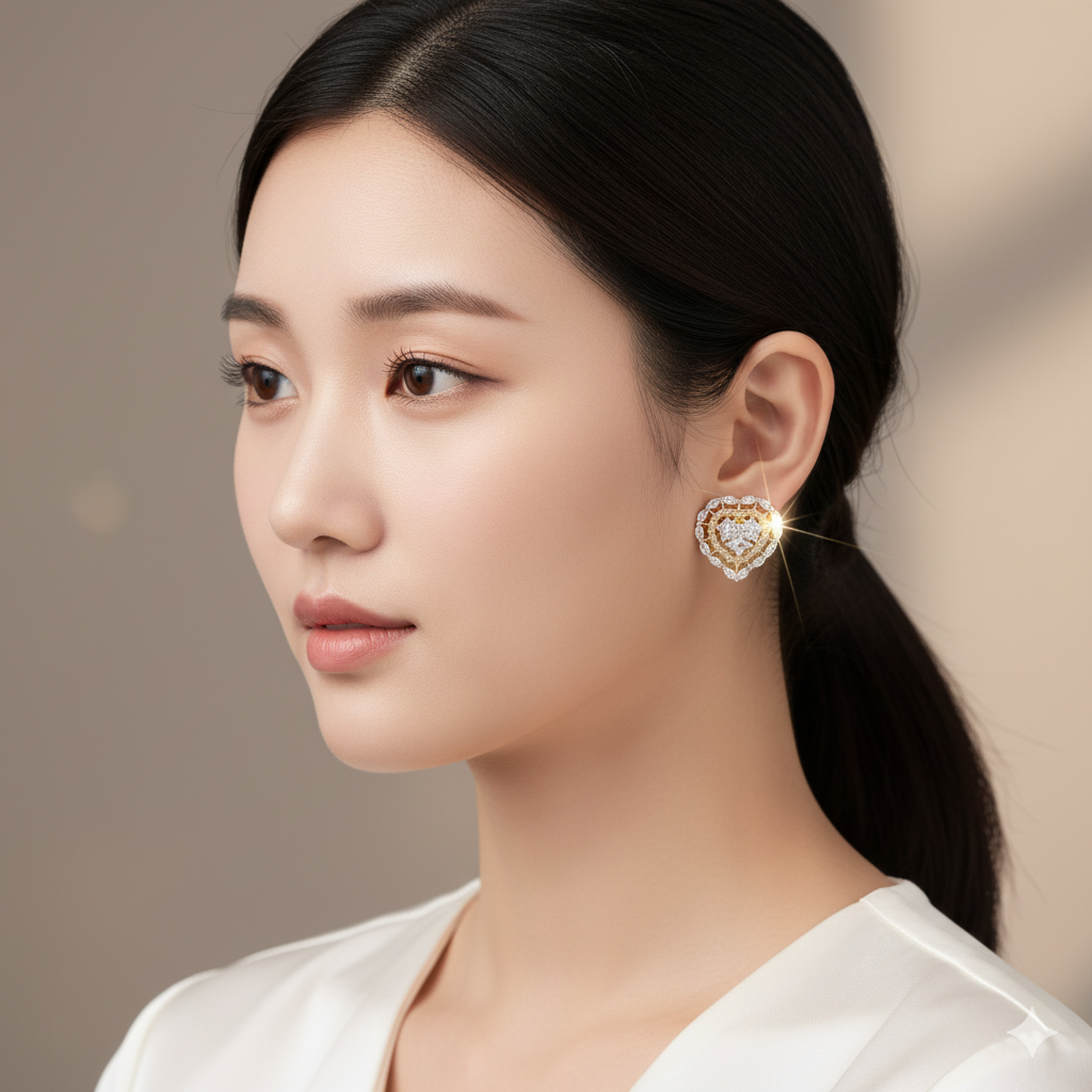 Astral Heart | Premium CZ Crystal Earring