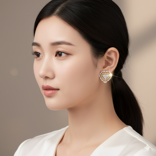 Astral Heart | Premium CZ Crystal Earring