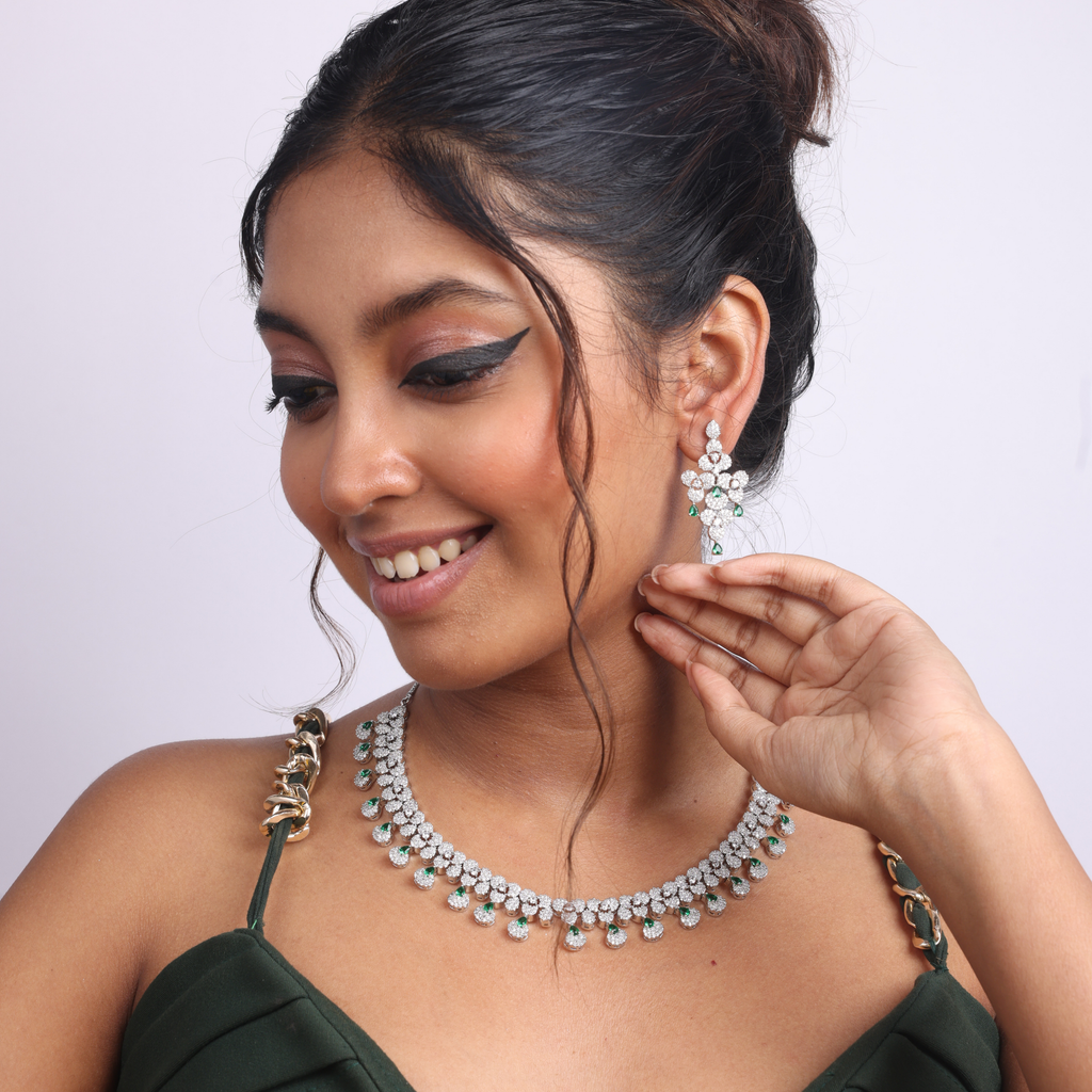 Gnostic Green | Signature CZ Crystal Necklace Set