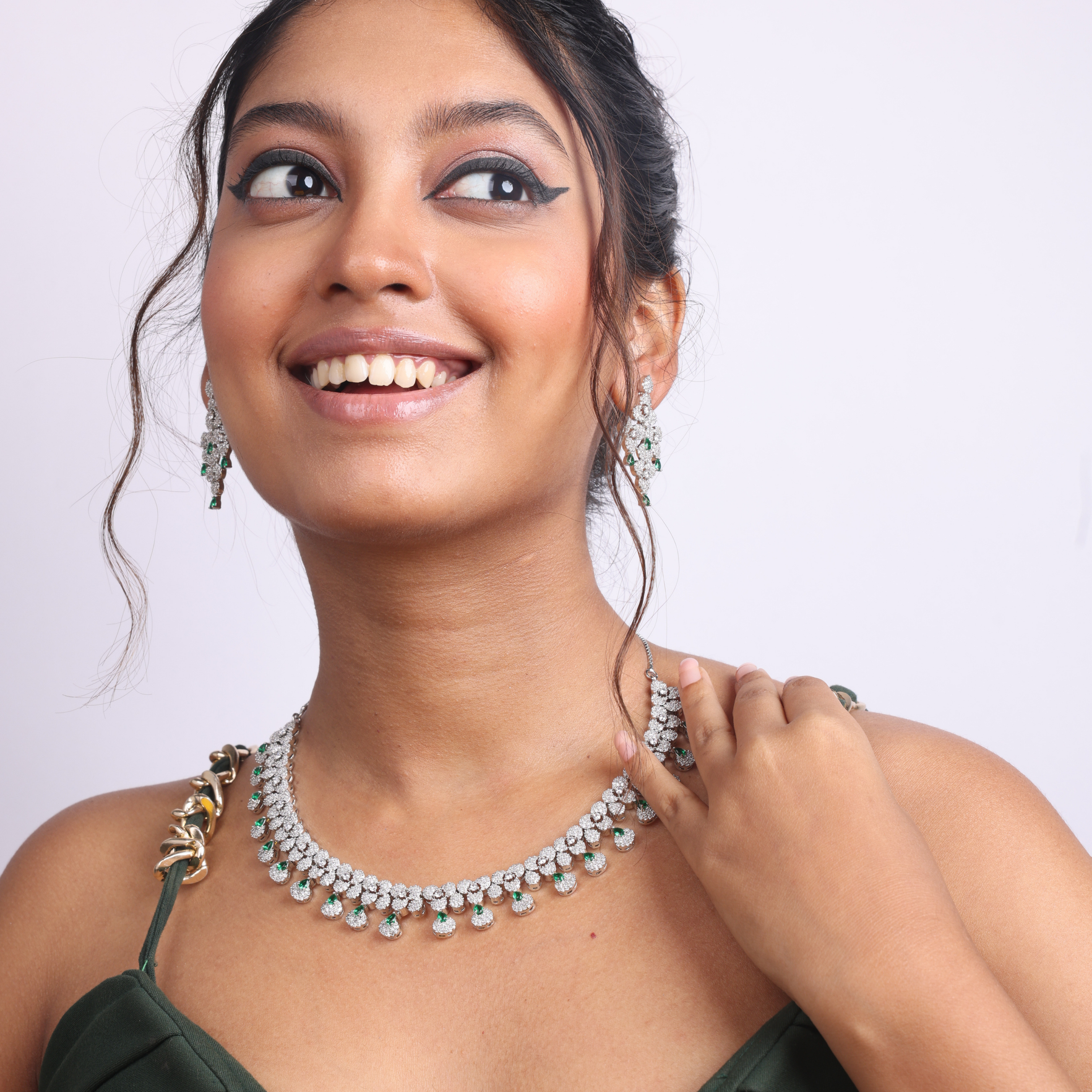 Gnostic Green | Signature CZ Crystal Necklace Set