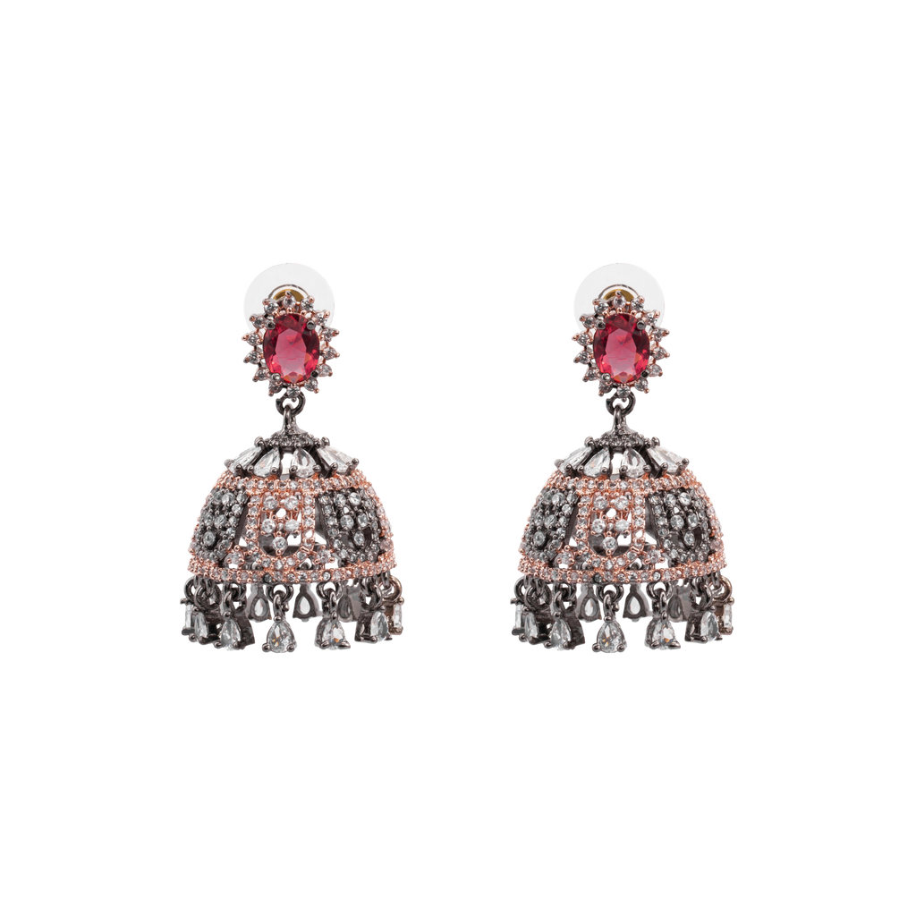 Gracious Ruby Blossom | Luxury CZ Crystal Choker Set