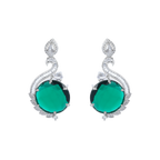 Green Ornate | Premium CZ Crystal Pendant Set