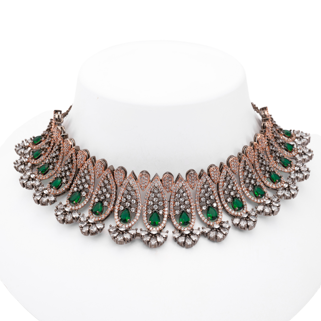 Harmonious Spark | Luxury CZ Crystal Choker Set