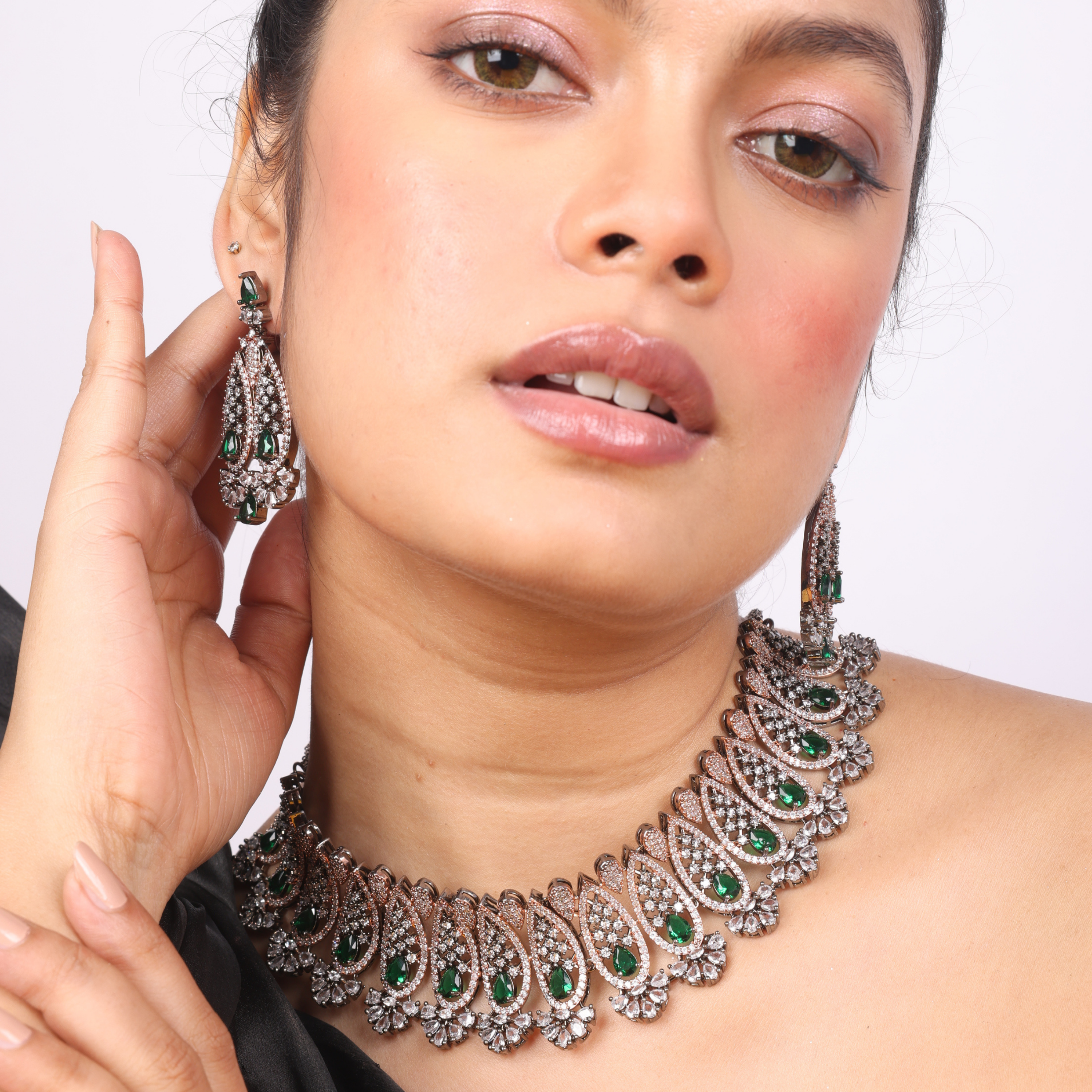 Harmonious Spark | Luxury CZ Crystal Choker Set