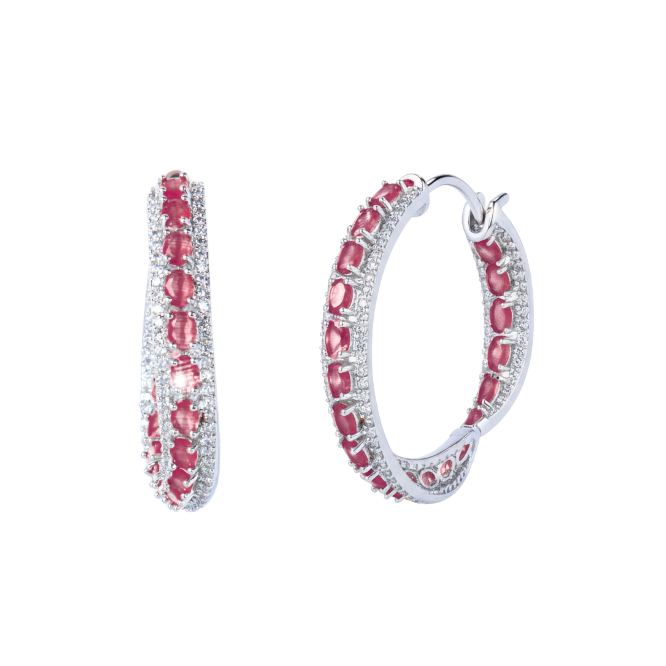 Rounda Hoops | Luxury CZ Crystal Hoop Earring