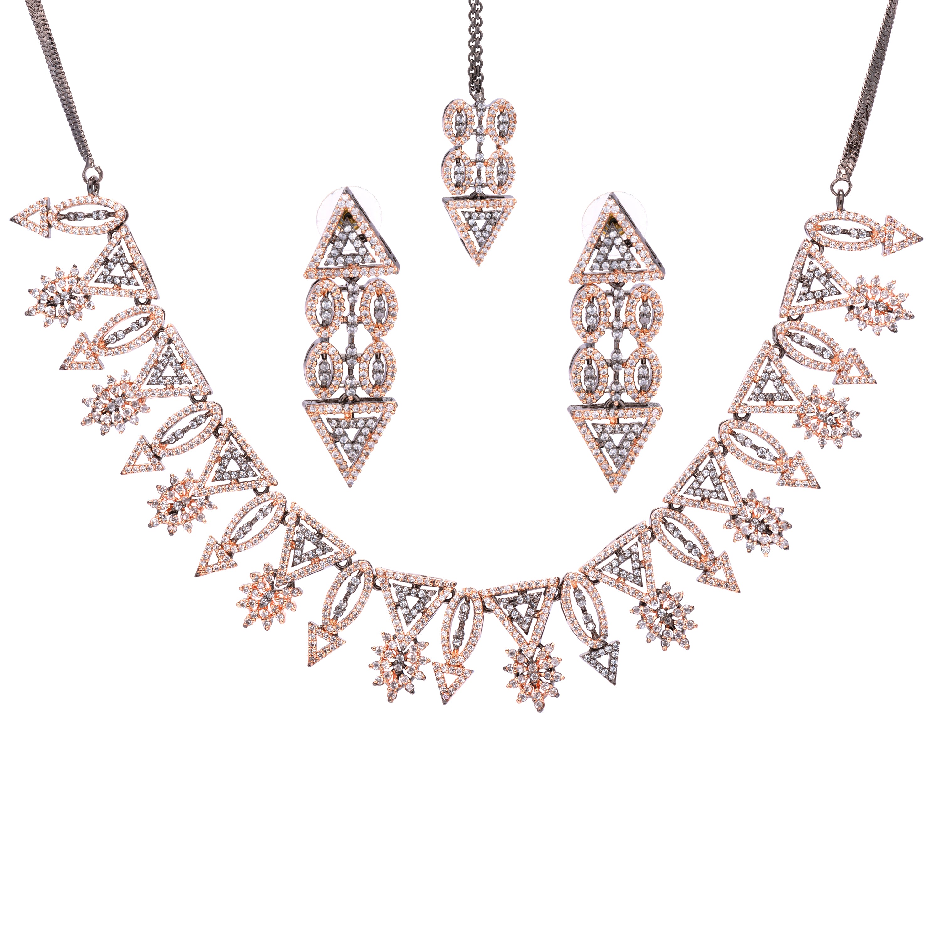 Harmounious Lure | Premium CZ Crystal Necklace Set