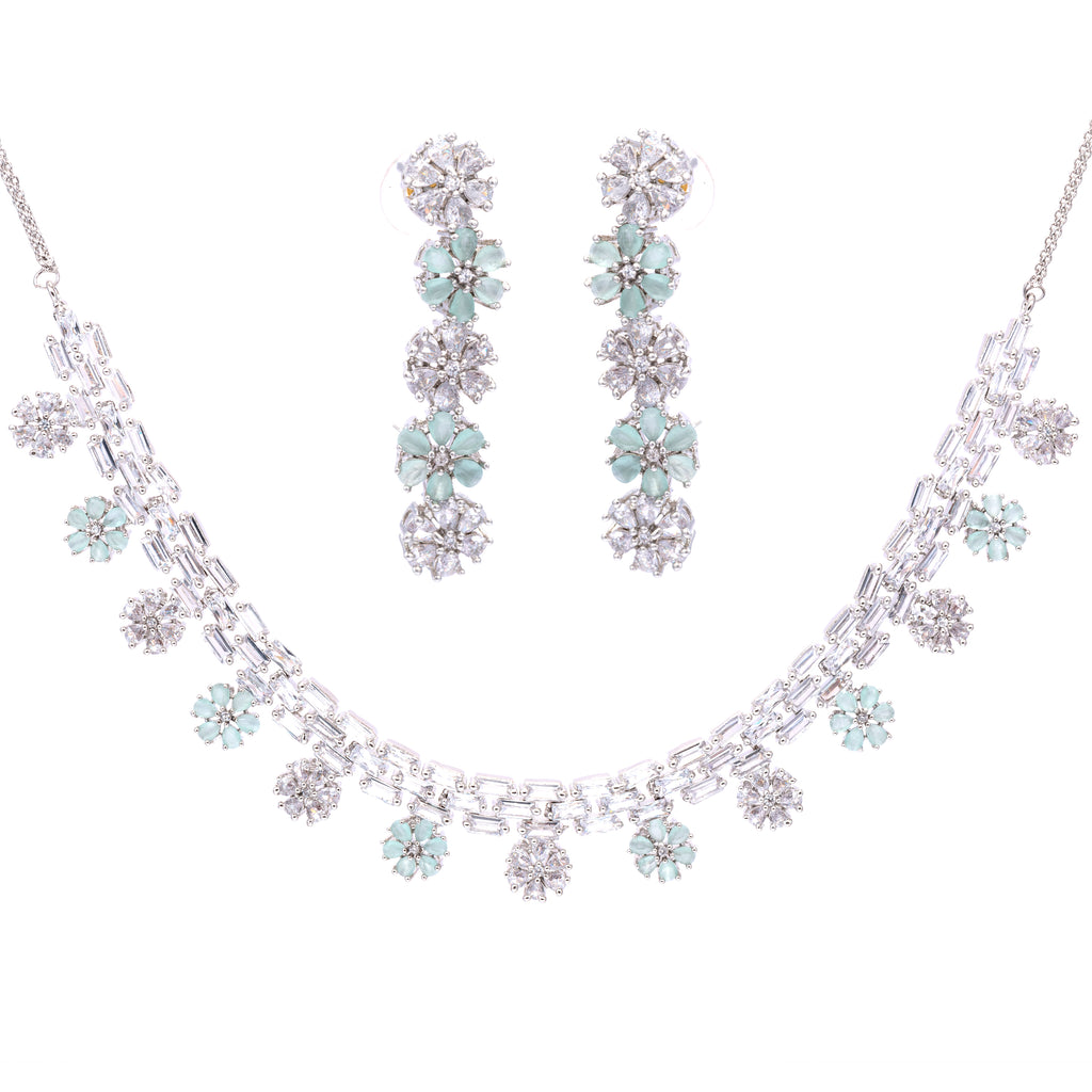 Lunar Cross | Premium CZ Crystal Necklace Set