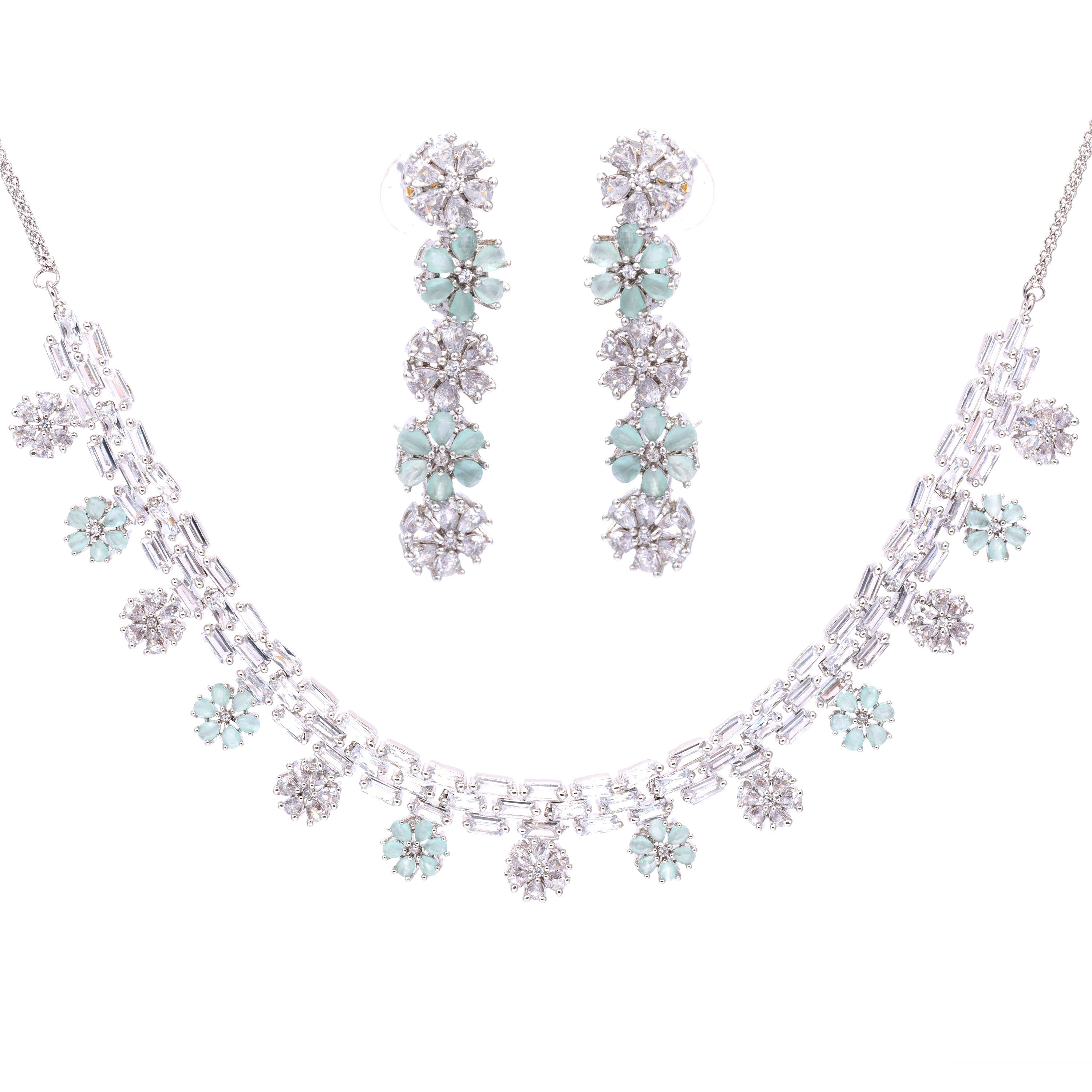 Lunar Cross | Premium CZ Crystal Necklace Set