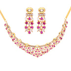 Royal Ruby Belle | Luxury CZ Crystal Necklace Set