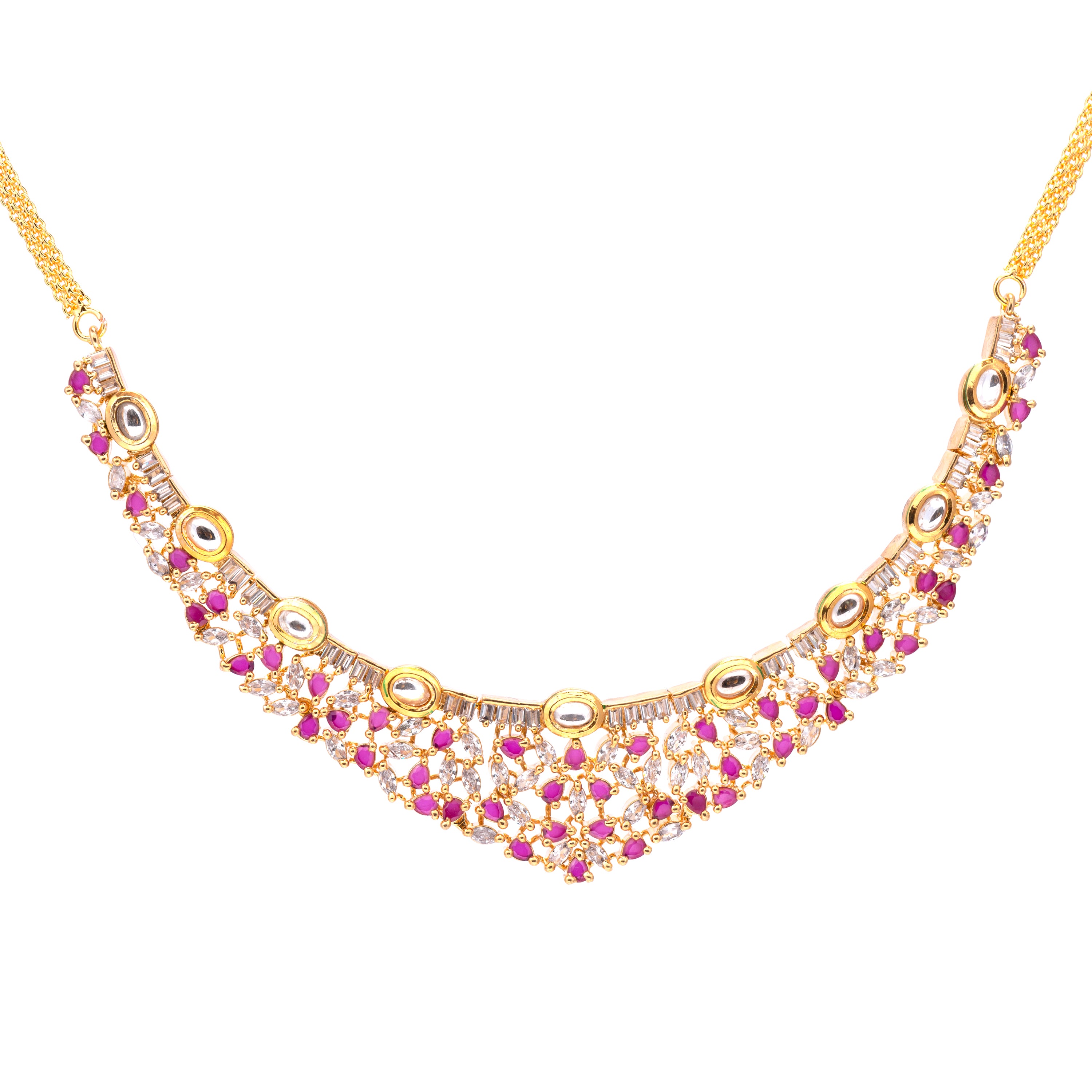 Royal Ruby Belle | Luxury CZ Crystal Necklace Set