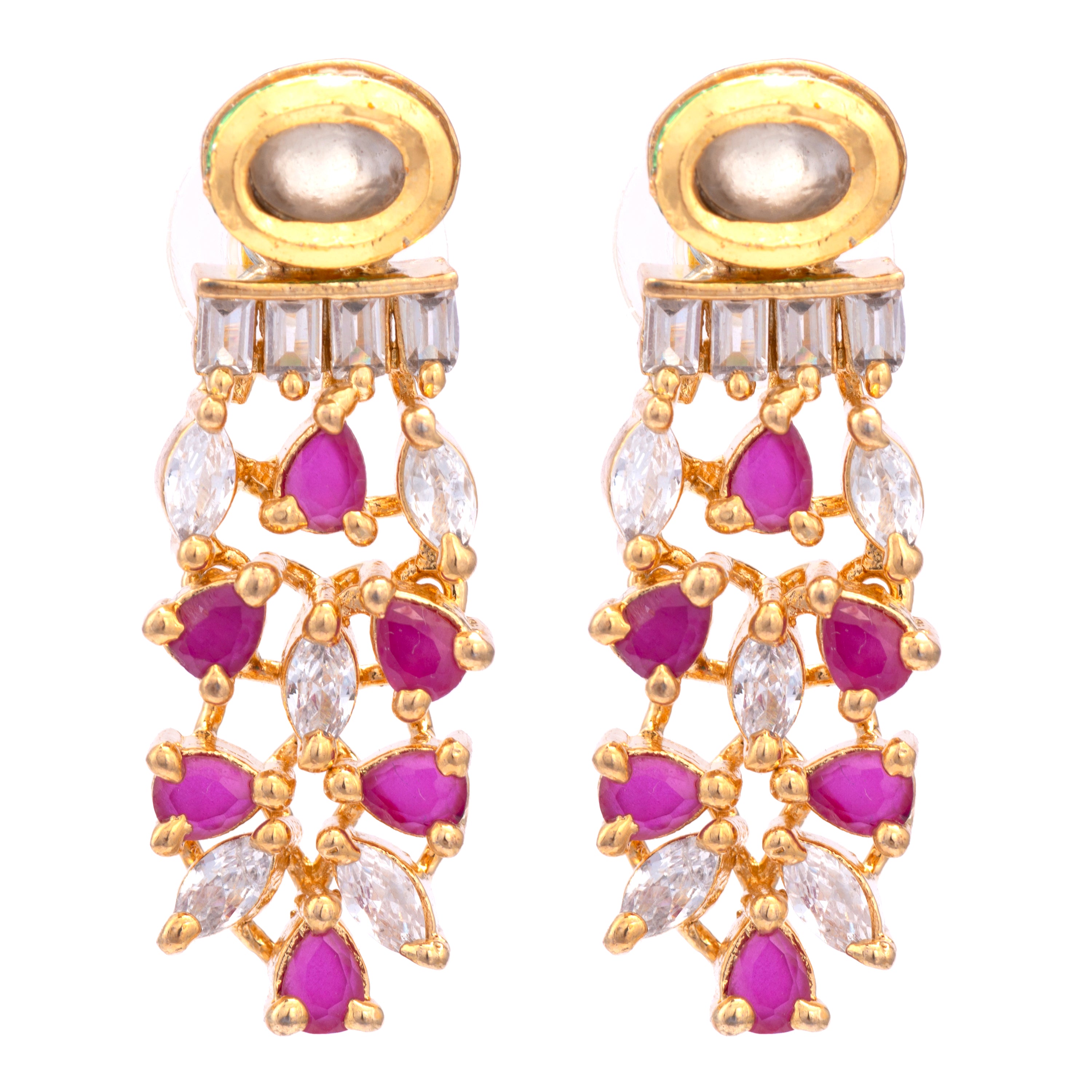 Royal Ruby Belle | Luxury CZ Crystal Necklace Set