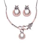 BlackGold Sleek and Shine | Premium CZ Crystal Necklace Set
