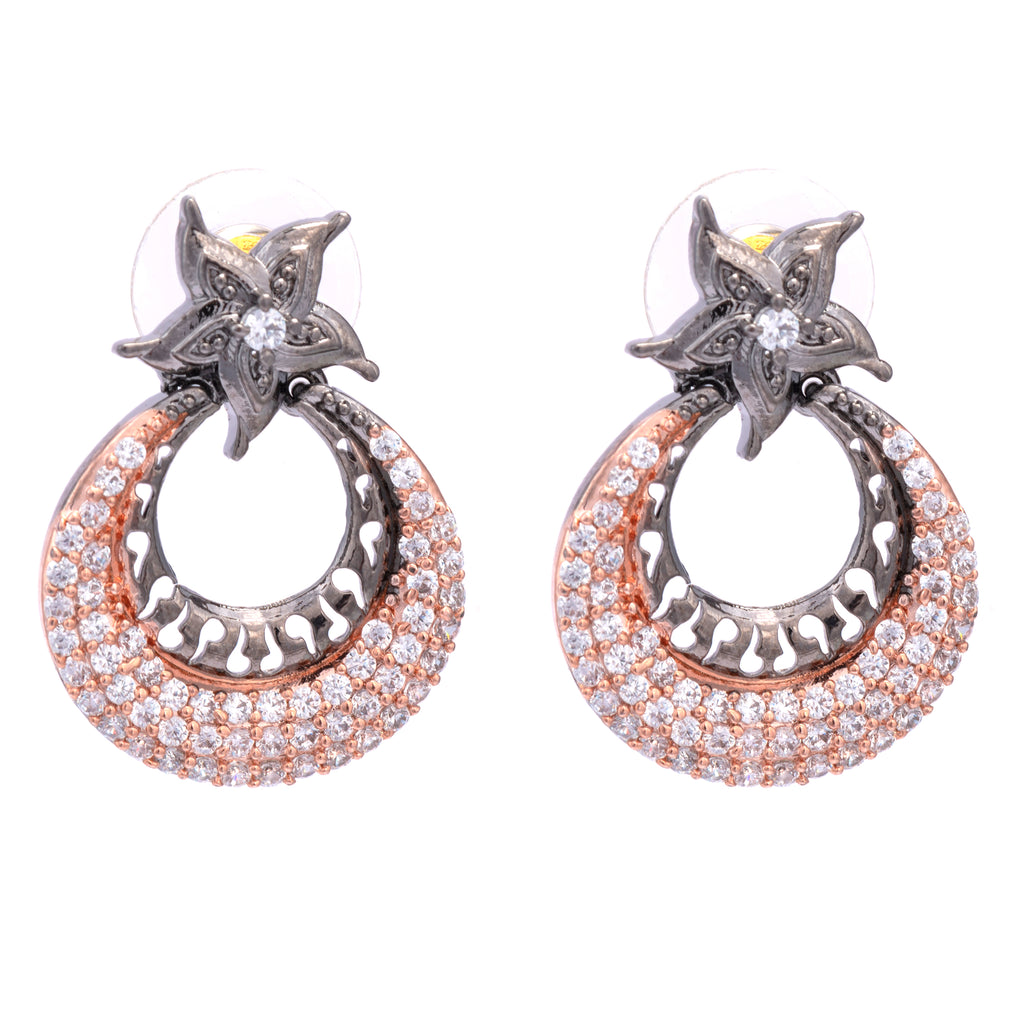 BlackGold Sleek and Shine | Premium CZ Crystal Necklace Set