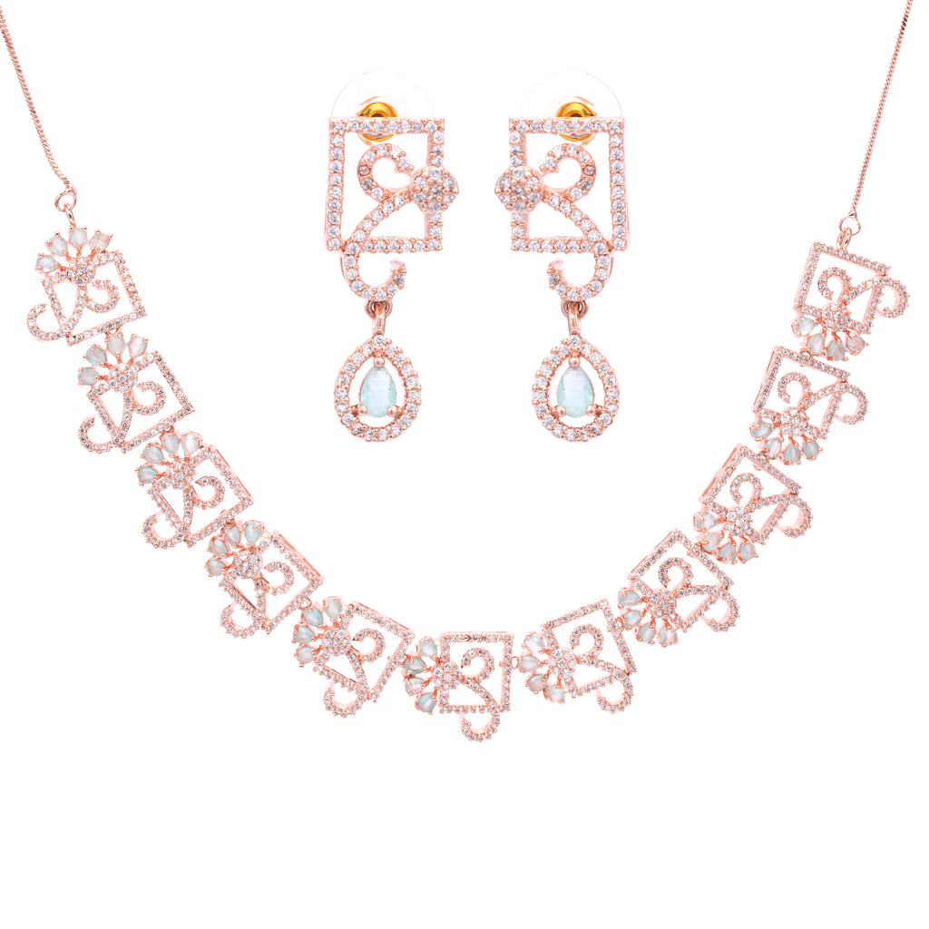 Square Crux | Premium CZ Crystal Necklace Set