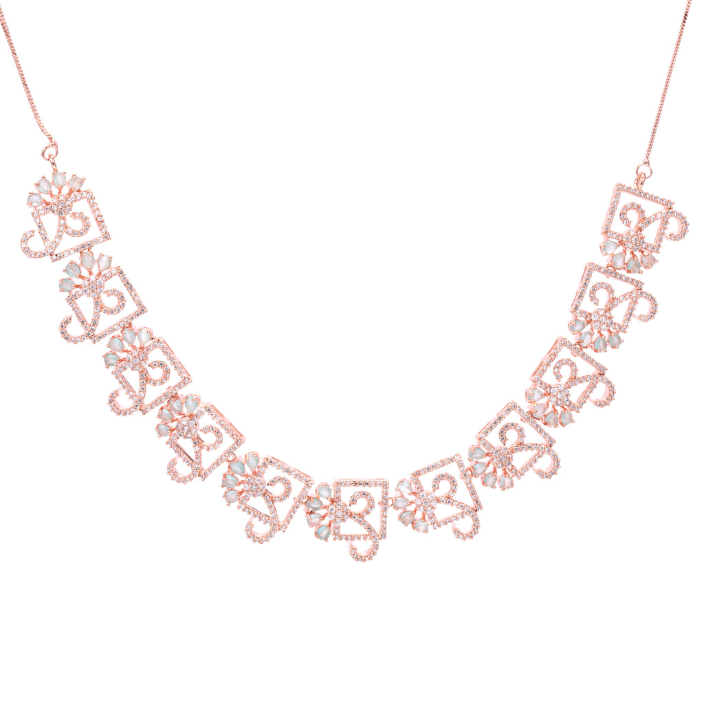 Square Crux | Premium CZ Crystal Necklace Set