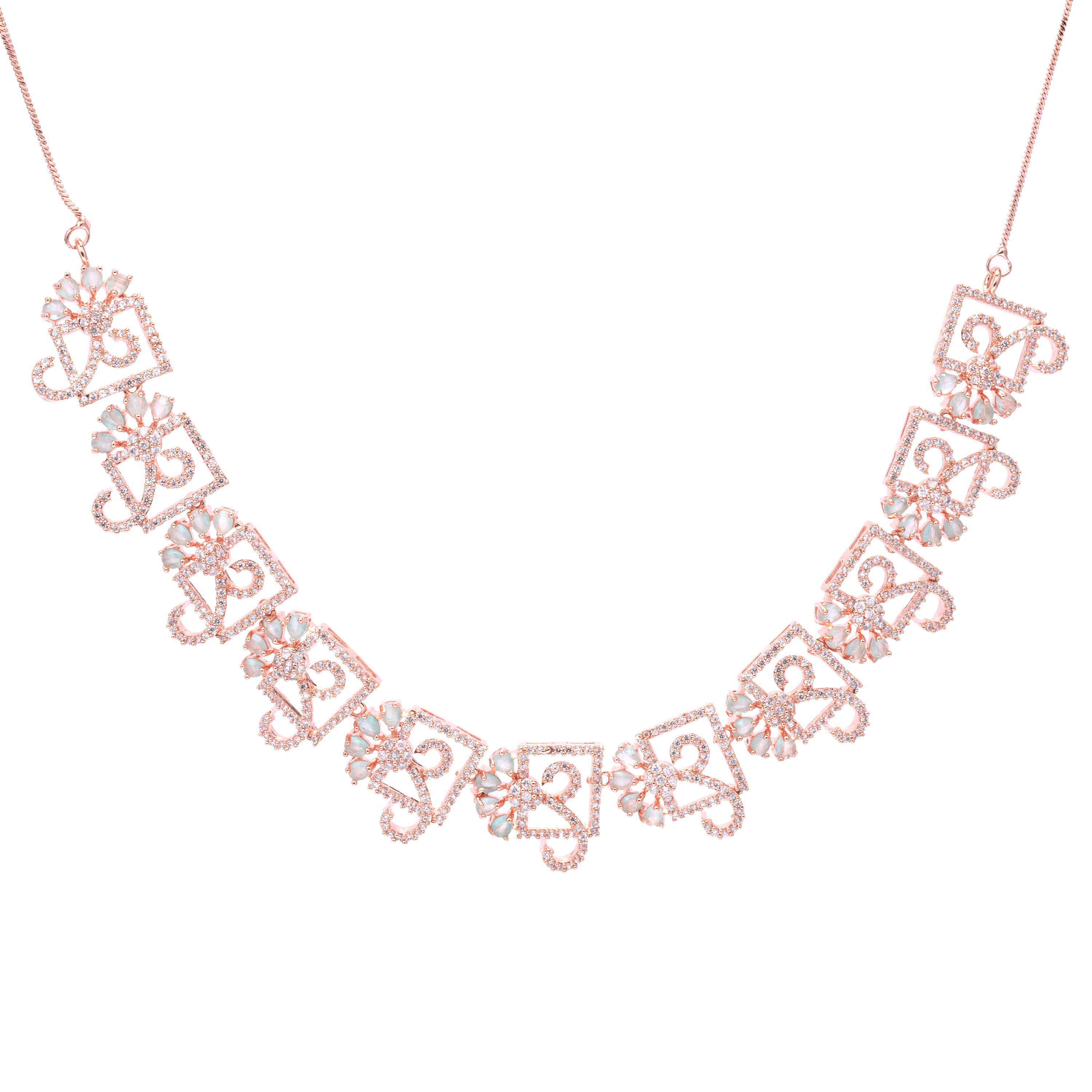 Square Crux | Premium CZ Crystal Necklace Set