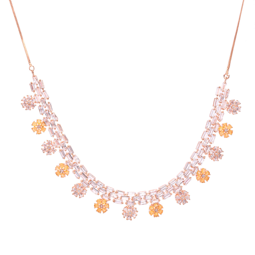 Lunar Cross | Citrine | Premium CZ Crystal Necklace Set (Copy)