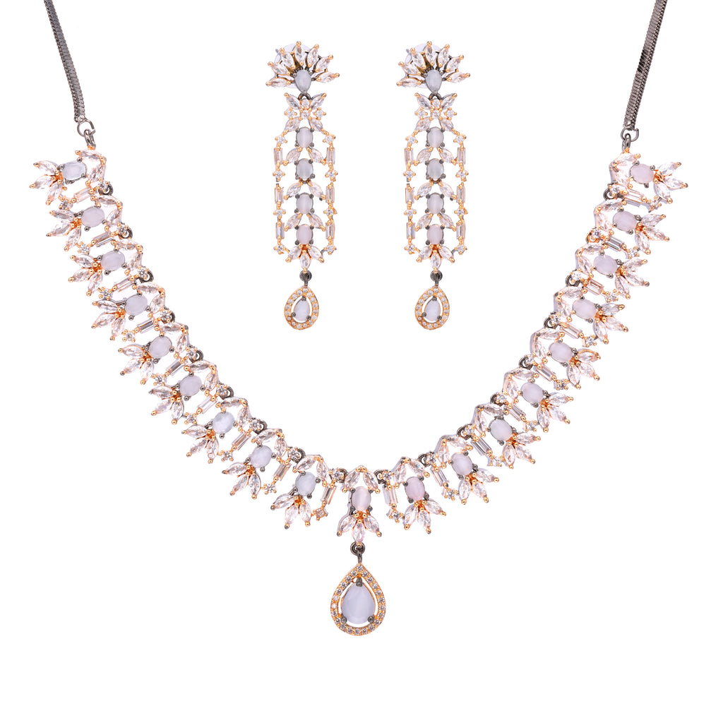 Adored Mark | Luxury CZ Crystal Necklace Set