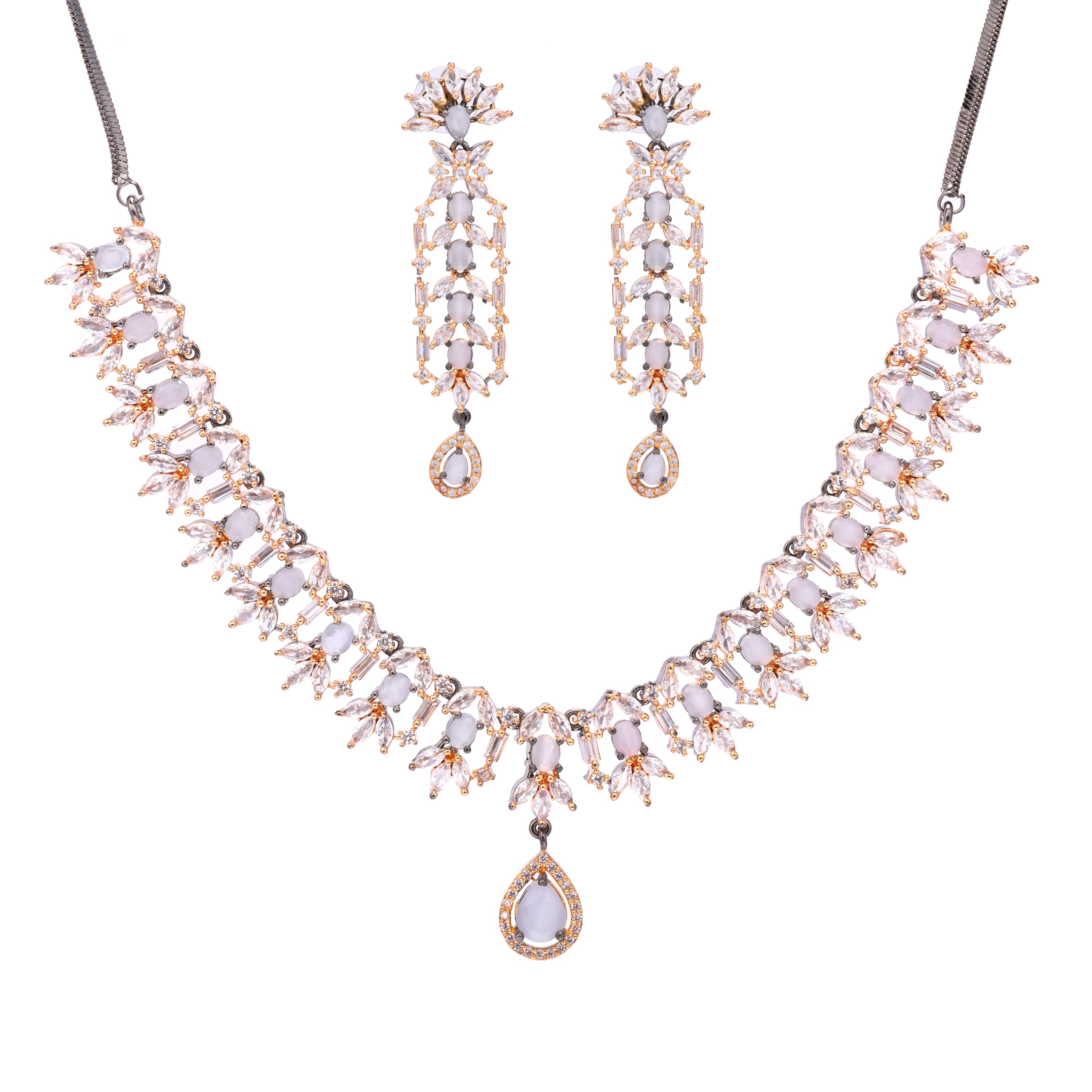 Adored Mark | Luxury CZ Crystal Necklace Set