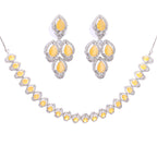 The Celestial Cascade | Premium CZ Crystal Necklace Set