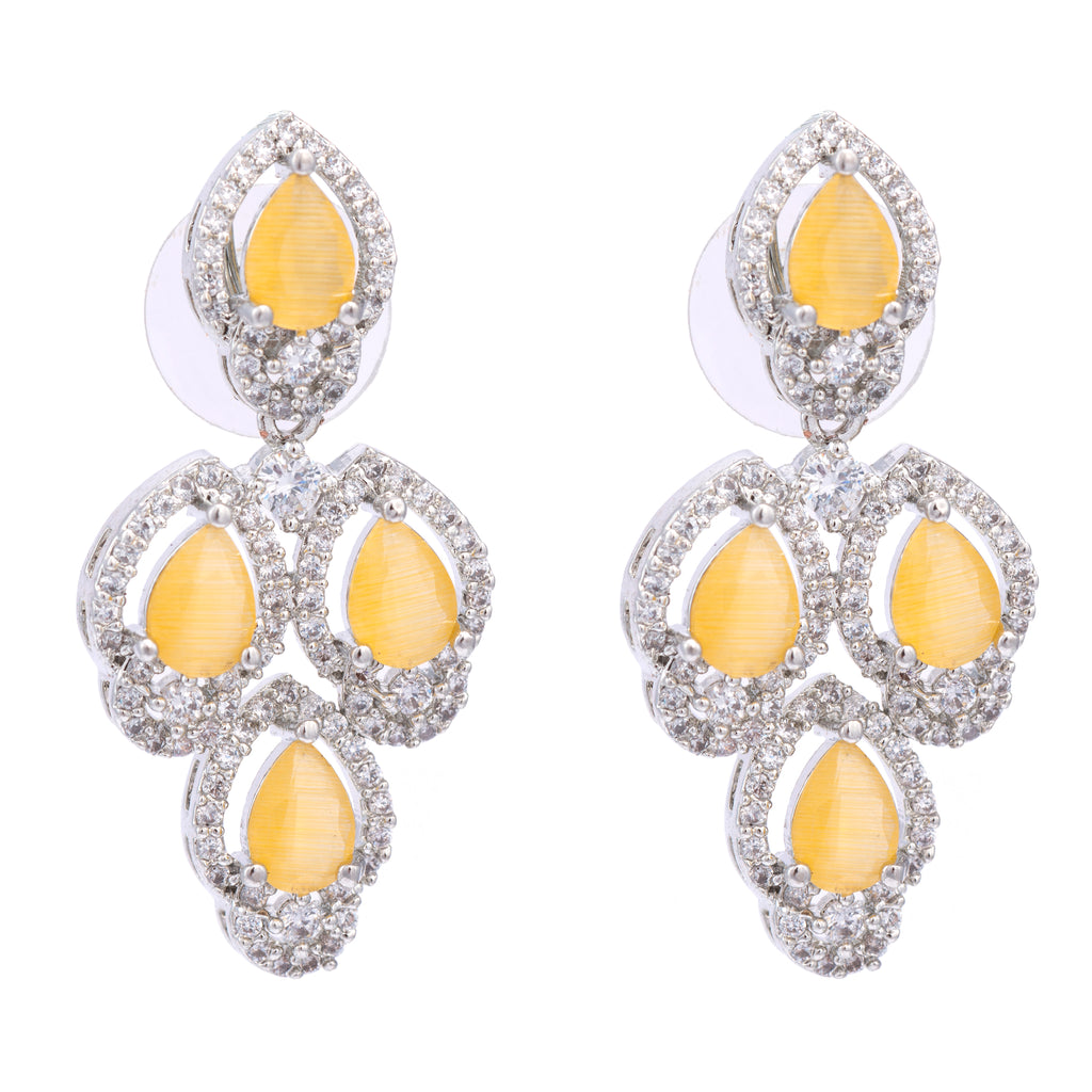 The Celestial Cascade | Premium CZ Crystal Necklace Set