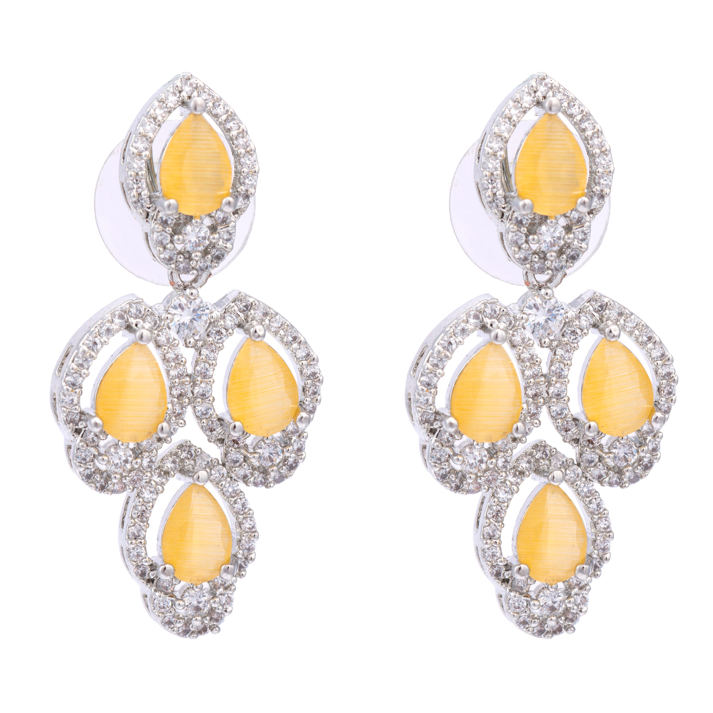 The Celestial Cascade | Premium CZ Crystal Necklace Set